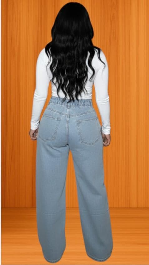 Mom's Jean Gris Claro