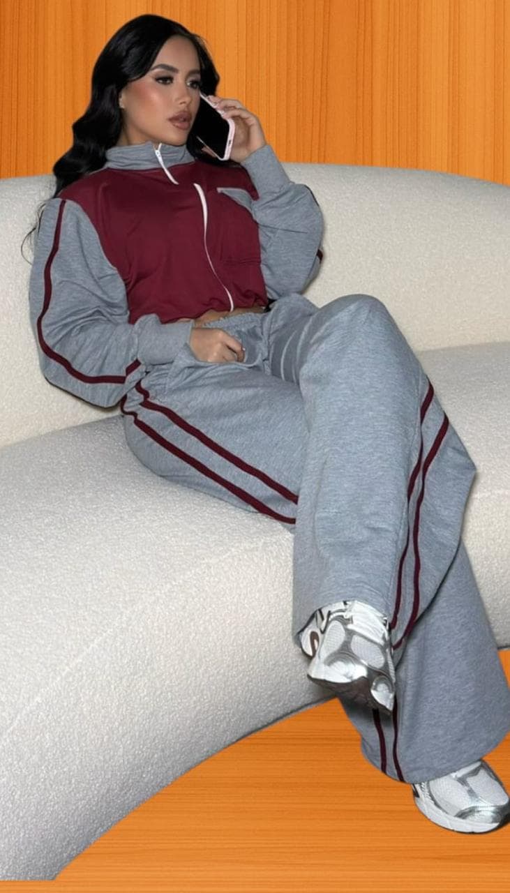 Set Conjunto Gris & Vino